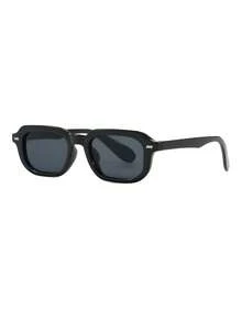 1 par de gafas de hombre de montura cuadrada negra de PC, de unicolor minimalista, de estilo callejero vintage y personalizadas - Negro - Ver 2