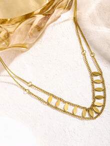 1pc Titanium Steel Carved Cross Pendant Necklace, Unisex Stainless Steel Cross Pendant (OPP Bag Packaging) - Cross - View 11