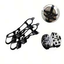 1双24齿防滑冰爪 - 不锈钢冰雪鞋套，适用于徒步、登山和狩猎 - 彩色 - 查看 8