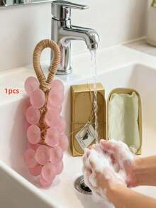 1pc Dopamine Grape Soap, 7 Colors Portable Hand Beauty Cleansing Soap, Grape Scented Soap - Hand Repair Savior For Dry, Rough Skin In Autumn/Winter, 3-In-1 Hand Wash Soap To Keep Hands Clean, Lightly Scented, And Maintain Soft Skin - Multicolor - View 12