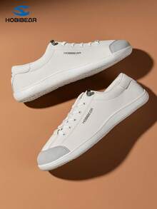 HOBIBEAR 宽鞋头极简赤足鞋，单绑带设计，男女通用，简约透气，舒适越野跑鞋，PU皮鞋面 - 淺灰色 - 查看 9