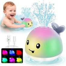 Bath Toys 1 Year Old Girls, Pool Table Infant Toy 6-12-18 Months, Whale Spray Toy, 1st Birthday Gifts Girls,One 1 2 3 Year Old Boys Girls Gifts, Toddler Shower Gifts - 灰色 - 查看 1