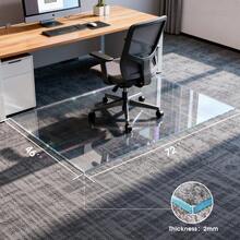 Elasticity Clear Chair Mat Transparent Protective Floor Mat For Hardwood & Tile Floors, Home & Office Rectangle Hard - Clear - View 7