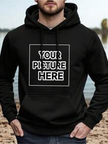 Custom Men's Hoodies With Personalized Prints.Customize With Your Photos - Solo Shots, Group Photos, Couple Photos, Photos Of Lovers, Family, Friends, Pets Or Landscapes.Also Offer Personalized LOGO Customization For Occasions Like Halloween, Christmas, Birthdays, Valentine's Day, Father's Day, Parties And Anniversaries.Suitable For Team Uniforms, Outdoor Wear, Class Uniforms, Sportswear Customization.Ideal As Birthday Gifts And Holiday Gifts. - màu đen - Xem 1