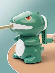 1pc Dinosaur Shaped Pencil Sharpener, Back To School Student Supplies - Green - View 5