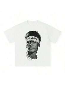 NeymarS American Football Star Print 100Cotton Short-Sleeved T-Shirt Men Women Clothing Athleisure Print Fashion Oversiz (1) - trắng - Xem 1