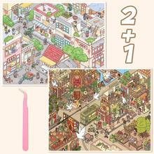 Naklejki 3D z miniaturowymi scenami, naklejki 3D stereoskopowe z mikrokrajobrazami małych domków, naklejki DIY do samodzielnego wykonania dla dorosłych, naklejki na zabawki, scrapbooking, odpowiednie do dekoracji słupków, naklejki DIY, na Boże Narodzenie, prezenty dla przyjaciół, artykuły do scrapbookingu, zabawne naklejki, naklejki na laptopa, naklejki na telefon Kindle - Wielokolorowe - Zobacz 2