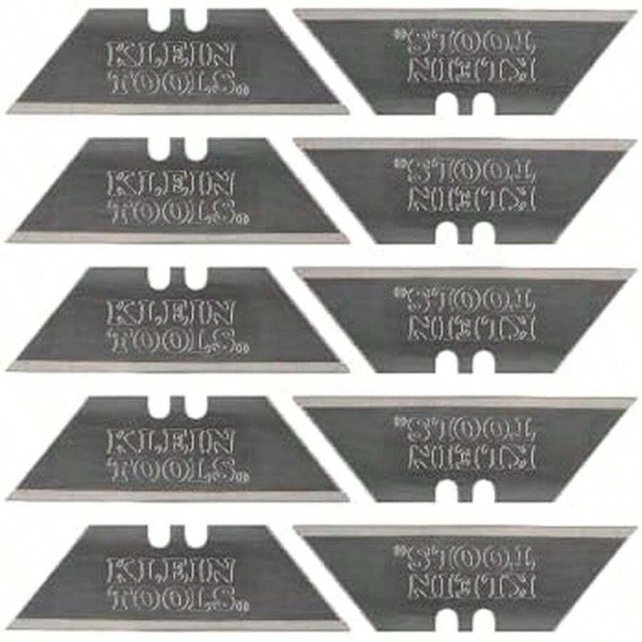 Klein Tools 44124 | Cuchillas de repuesto para navajas de uso general | Acero resistente con filo rectificado de triple borde | Herramientas| Navajas| Paquete de 10 piezas | Compatibles universalmente - / - Ver 1