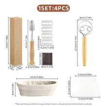 Complete Bread Making Kit: Round/Oval Natural Rattan Proofing Basket Set With Lame, Dough Scraper & Linen Liner - Perfect For Home And Professional Bakers, Sourdough Starter Kit, Bread Making Supplies And Tools - - - View 9