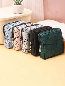 1pc Creative New Fashionable Cute Girl Portable Sanitary Pad Storage Bag, Mini Cartoon Girl Period Hygiene Pad Organizer Bag, Travel Cosmetic Bag, Coin Purse, Toiletry Bag, Multi-Functional Storage Bag, Suitable For Storing Coins, Cosmetics, Lipstick, Sanitary Pads, Tissues And Other Small Items, Applicable For Women Business Trip, Travel, Vacation, Student Back To School, Can Be Used As Gifts For Friends, Valentine's Day Gifts, Souvenirs - Multicolor - View 6