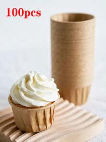 100 قالب كب كيك ، أكواب ورقية صغيرة للخبز ، أكواب كيك ورقية قابلة للتخلص منها ، حاملات كيك ورقية ، خبز حلوى DIY ، حفلات الزفاف وأعياد الميلاد وأعياد الأطفال (بني) ، أكواب كب كيك ورقية ملونة بلون واحد 50 قطعة - متعدد الألوان - مشاهدة 9
