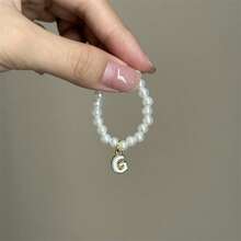 【仅项链】创意新款10厘米娃娃第四代迷你Labobo陶瓷娃娃吊坠，可爱珍珠字母项链，适用于Labobo娃娃 - 彩色 - 查看 17