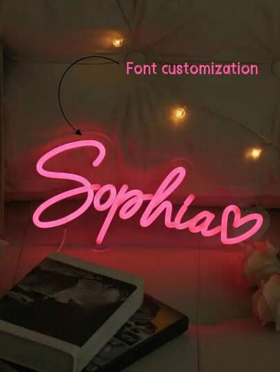 Anpassad neonskylt med namn, bröllopsdekor, neonskylt med namn, LED-neonskylt för ungdomar, personliga presenter, sovrumsdekor, heminredning USB LED-ljus, födelsedagspresenter, barnrumsskylt barnrumsbokstäver ungdomsdekor barnrumsdekor