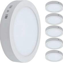 Lámpara de techo de 18 W con iluminación suave, montaje empotrado ultrafino, luz blanca de 6500 K, iluminación montada en superficie para cocina, baño y pasillo. - Tipo de Enchufe A USA (110-127V) - Ver 5