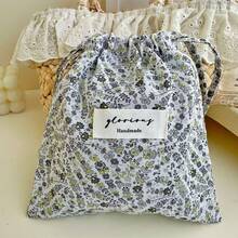 Small Ditsy Floral Drawstring Pouch, Multi-Functional Storage Bag For Home & Travel, Organizer For Miscellaneous Items ,Travel Essential Bag - Multicolor - View 9