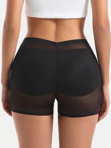 Women's Shapewear Shorts, Tight Pants With Fake Butt, Padded Hips And Thighs, Lifting And Shaping Waist, High Waist Tummy Control Panties With Removable Foam Pads, Slimming Belly, Compression Bodysuit, Seamless Underwear, Elastic Waist Trainer, Fashionable Bodycon Shapewear - Black - View 5