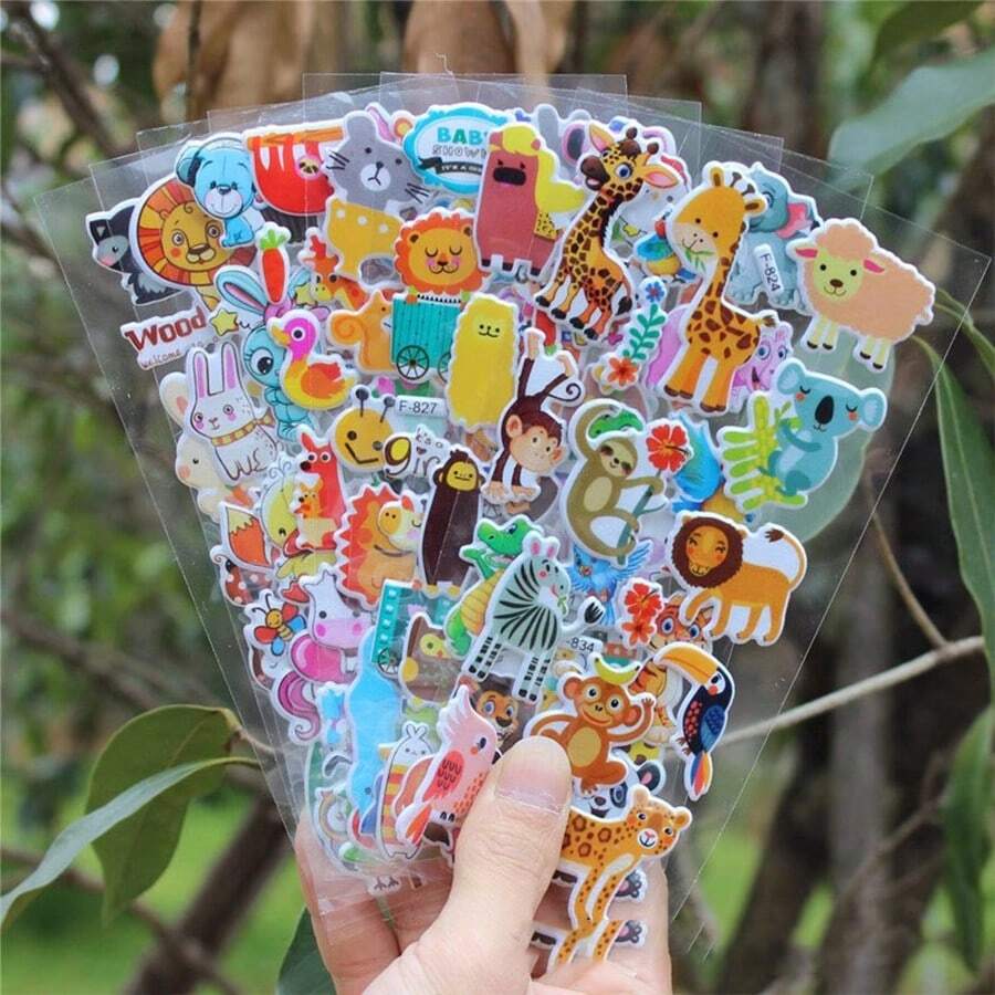 20pcs Or 40pcs Assorted Animal Stickers, Suitable For Scrapbooking And Notebook Decoration - Multicolor - View 1