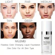 QIUFSSE 1pcs/3pcs Colour Changing Foundation Makeup Makes Skin Tone Even, Minimizes Pores, Helps Hide Redness, Blemishes Or Uneven Skin Tone, Presents A Very Natural Skin Tone Full Coverage Flawless Non-Greasy,Long Lasting For All Skin Types. - 1pcs - View 4