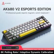 AJAZZ MINI 65% Layout New Product AK680 V2 Wired Magnetic Switch Mechanical Keyboard Ice Island Switch 68-Key Compact Ergonomic Office Keyboard 8K Gaming Mechanical Keyboard RGB DIY Support Multi-System Suitable For Gaming Games And Office - Multicolor - View 15