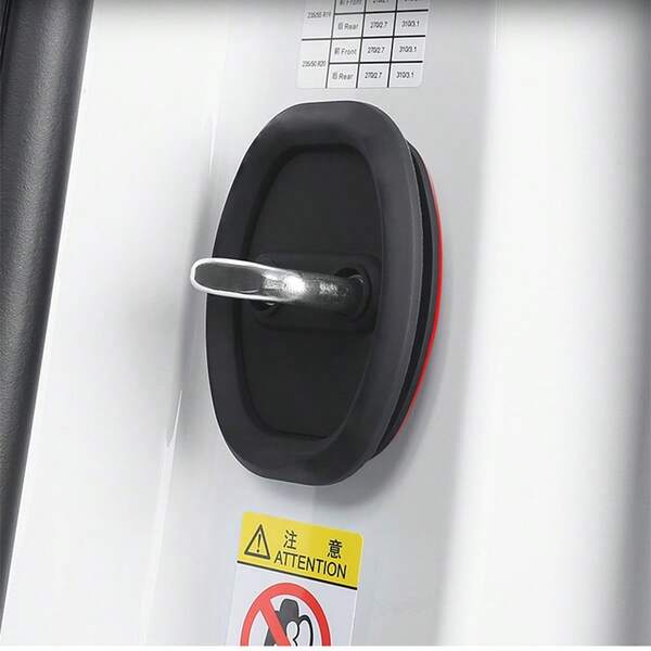 Kit 4 Peças Amortecedor de Fechadura Borracha - Protetor Universal para Porta do Carro​