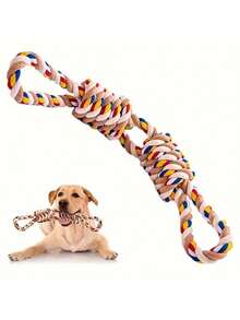 超长加厚重型拔河绳玩具 - 超粗防啃咬牵引绳，适用于大中型犬 - 适合爱啃咬的狗狗，耐咬耐磨损，幼犬磨牙 - 互动拔河游戏，障碍训练 - 耐用宠物咀嚼玩具，锻炼下颚，维护牙齿健康 - 适合拉布拉多、德国牧羊犬、哈士奇等犬种 - 室内/室外玩耍，狗狗绳，狗狗牵引绳，狗狗咀嚼玩具