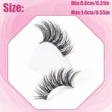 10 pares de pestañas postizas de media longitud con banda transparente, pestañas falsas de ojo de gato cortas y suaves de 3D de imitación de visón, pestañas postizas naturales y suaves para maquillaje