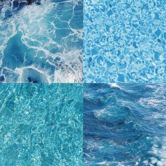 24张11.8英寸x11.8英寸蓝色波浪主题剪贴簿纸，海洋灵感工艺纸，适用于DIY礼品包装、剪贴簿、日记、备忘录、笔记本、生日装饰、杂志、卡片制作、派对用品，30厘米x30厘米工艺纸，学校和办公用品