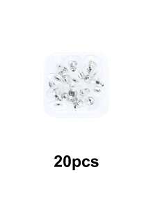 20/50/100pcs Bullet-Shaped Earring Backs, Bullet Clutch Earring Backs For Studs With Pad Rubber Earring Stoppers Pierced Safety Earring Pin Backs DIY Jewelry Making Supplies - Earring Backs - View 12