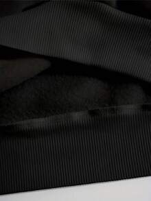 MenInspired Text Print Sweater Ciao Bella Italia Lettering Loose Fit Casual Pullover Pink Golden Lettering Machine Washable Round Neck Sweater For Culture Fans Relaxed Fit With Flag Colors Green White Red Stylish Comfortable For Casual Attire Phrase Design Soft Fabric No Buttons Or Zippers Suitable For Layering Or Standalone Use - Black - View 6