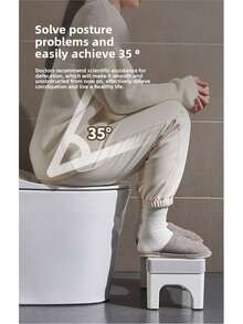 1pc/2pcs Toilet Stool Squatting Assist Device, Bathroom Foot Rest Stool, Anti-Slip Pedestal - Multicolor - View 3