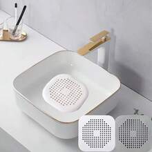 PC Drain Hair Collector With Suction Cup, Durable Silicone Square Shower Drain Cover, Anti-Clog Sink Strainer Floor Cover, Hair Drain Filter For Shower, Suitable For Bathroom, Tub And Kitchen, Bathroom Tools, Four Seasons Bathroom Decor