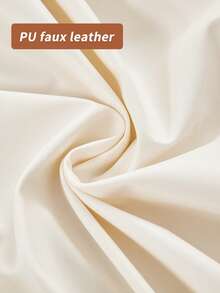 1 pièce Nappe de table à couverture intégrale de couleur unie, en tissu PU, déperlante, résistante aux éclaboussures et aux taches d'huile, facile à nettoyer, convient pour la maison, la table de salle à manger, la table basse et le bureau - Beige - Voir 4