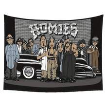 [JIT] A Little Homies, Woven Tapestry, Touching The Natural Texture, Endowing The Pattern With A Sense Of Life, Very Beautiful. The Brilliant Color Combination Weaves The Exotic Scenery, Making Your Walls No Longer Blank And Lighting Up The Artistic Tension Of The Space. A Perfect Birthday Gift - Multicolor - View 3