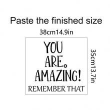 1 pieza Vinilo duradero con autoadhesivo - Impresión de cita inspiradora - Fácil de instalar, adecuado para dormitorio, entrada, sala de estar, porche - Transforma la decoración de tu hogar - Multicolor - Ver 4