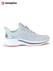 女士轻便舒适透气运动鞋，适合跑步、健身和日常休闲穿着。这款畅销的白色运动鞋用途广泛且实用，适合所有季节。是网球爱好者或需要休闲运动鞋、步行鞋或跑步鞋的女士的理想之选。 - 灰色 - 查看 7