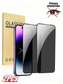 两片装，兼容 17/16 Pro Max/16 Pro/16/16 Plus/15 Pro Max/15/15 Pro/15 Plus/14 Pro Max/14 Pro/14/14 Plus/13 Pro Max/13/13 Pro/12/11，6.9 英寸防窥钢化玻璃膜，触感顺滑灵敏，兼容 防窥屏幕保护膜，手机配件，黑色边框丝网印刷防窥屏幕保护膜 - 黑色 - 查看 23