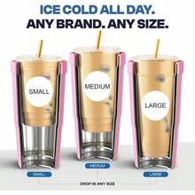 WSXC Togo Buddy 30 Oz Stainless Steel Vacuum Insulated Tumbler To Go Coffee Cup Iced Coffee Cups Iced Coffee Sleeve Travel Mug Thermal Cup For Hot And Cold Drinks Cup Aurora - Cực quang - Xem 5