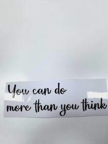 1/2Pcs Inspirational "You Can Do More Than You Think" Mirror Decal Set – Gloss Wall Sticker | Self-Adhesive Motivational Empowerment Quote, Home Decor Accessory For Bathroom & Bedroom - Multicolor - View 13