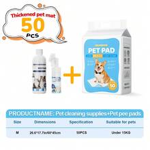 DDCAQIOUA Empapadores desechables para mascotas con productos de aseo gratuitos. Con una estructura absorbente multicapa y un diseño más grande y grueso, son ideales para razas pequeñas, medianas y grandes. Gracias a sus tiras adhesivas en la parte posterior, se mantienen fijos, convirtiéndose en el accesorio perfecto para hogares con perros. - M - Ver 10