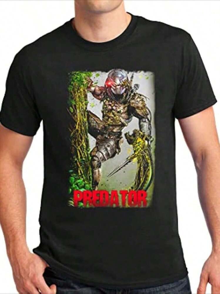 Playera Depredador green forest - Negro - Añade 1