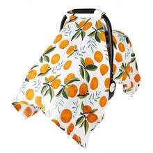 1 件装婴儿提篮罩婴儿推车遮篷卡通印花透气篮子防尘防风罩 - 彩色 - 查看 17