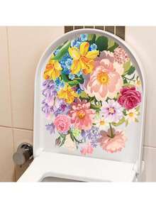 1pc Bright Flower Decorative Sticker PVC Sticker Removable Self-Adhesive Easy-Tear Sticker Home Decor To Brighten Your Life Holiday Decorations Birthday Graduation Gift - Multicolor - View 11