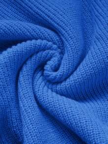 Áo len cổ cao nữ kiểu dáng đơn giản, thời trang, màu trơn, thích hợp cho mùa Thu/Đông. - Màu xanh lam - Xem 7