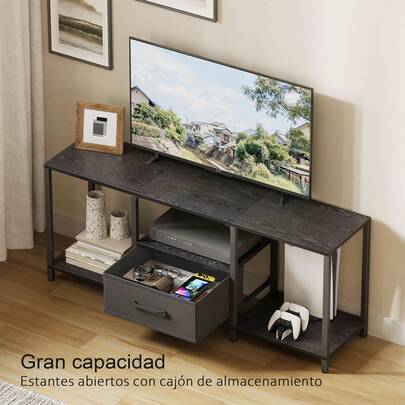 Moderno viento tv gabinete con 1 cajón no tejido adecuado para sala de estar dormitorio tv abierta muebles Tamaño 120cm30cm50cm