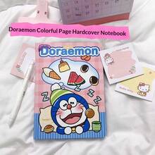 1pc A5 Color Inside Page Cute Cartoon Notebook Hand Book Gift Color Inside Page Notebook Valentine's Day Gift, New Year's Gift, Valentine's Day Gift, Easter Gift - Multicolor - View 1