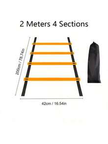 1pc Football Agility Ladder With Carry Bag, Speed Training Equipment - Multicolor - View 6