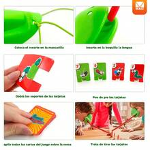 Juego Mesa Rana Camaleon Lengua Atrapa Cartas Insectos - Verde - Ver 3