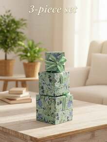 Set regalo quadrato da tre pezzi 2868 Fiore viola