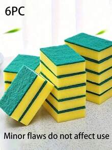 24片/12片/10片/6片/1片装厨房清洁海绵，耐刮擦洗碗海绵，适用于酒店/餐厅/商业用途，厨房清洁海绵，洗碗布，清洁抹布，耐刮擦洗碗海绵，厨房清洁海绵