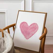 1 pieza/Set Sobre con corazones rosas Ilustración de arte de pared en acuarela, Decoración de póster del Día de San Valentín, Ilustración de amor romántico, Decoración del hogar, Póster de corazón rosa en acuarela, Decoración de pared femenina, Impresión artística para dormitorio, Sin marco - Multicolor - Ver 6